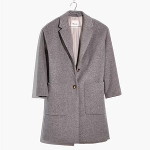 NWT Madewell Elmcourt Coat in Heather Charcoal Size Small